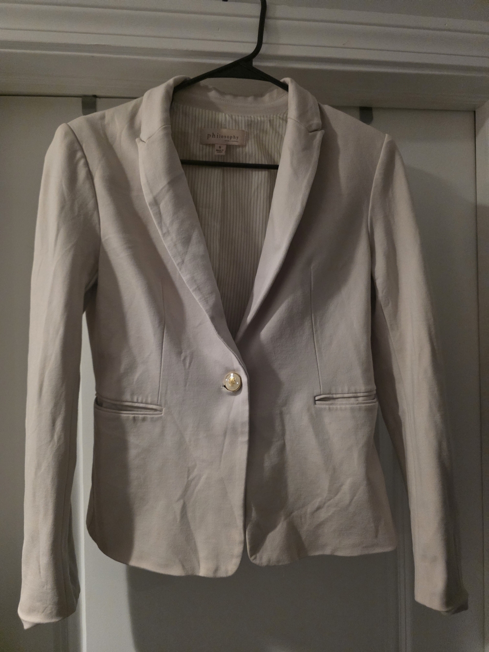 Philosophy Republic Light Beige Single-Button Blazer